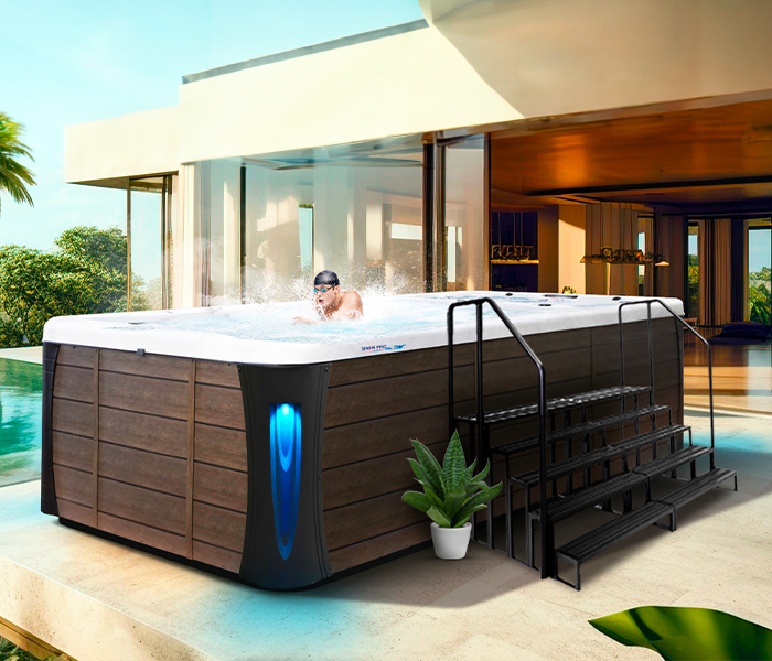 Calspas hot tub being used in a family setting - Hollywood